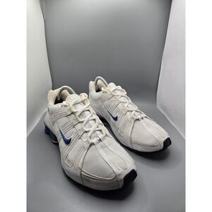 Vintage 2008 Nike Shox NZ White/Blue Running Shoes Women's Size 9 Sneakers...